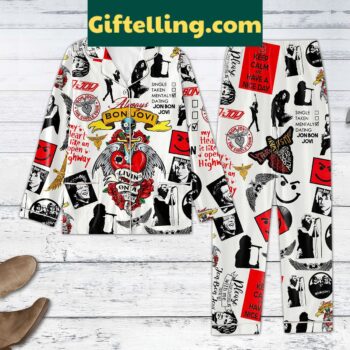 Bon Jovi Keep Calm And Have A Nice Day Polyester Pajamas Set