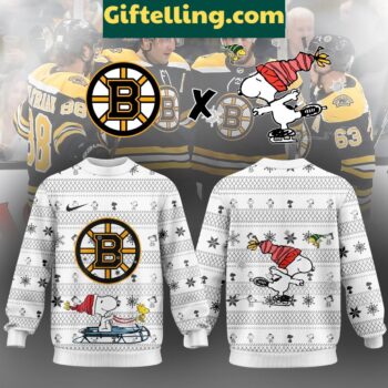 Boston Bruins Snoopy Winter Ugly Sweater