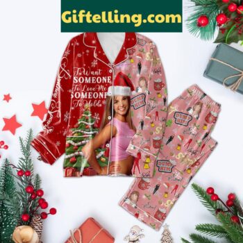 Britney Spears Christmas Polyester Pajamas Set for Women