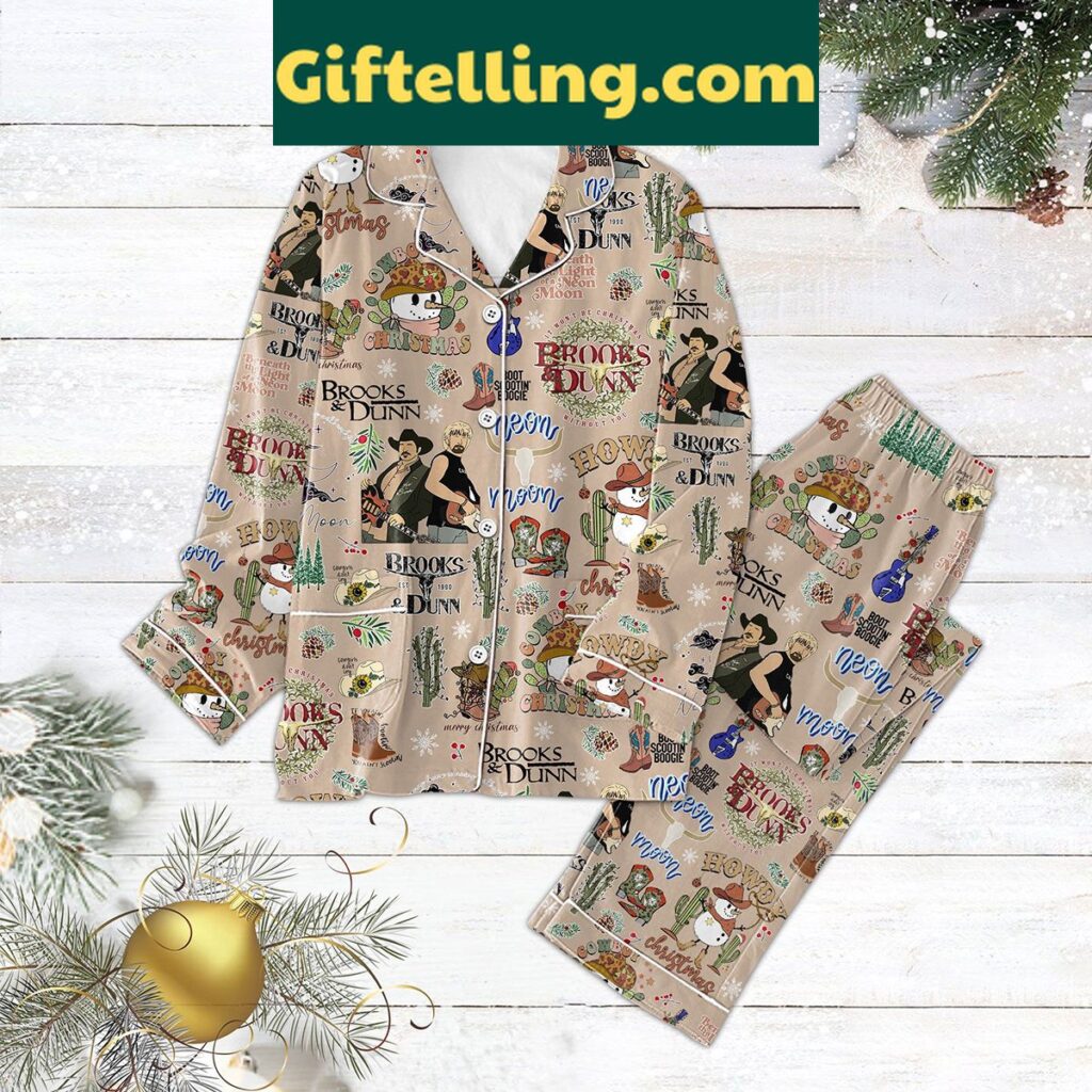 Brooks Dunn Christmas Pajamas It product image showing design and team colors