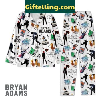 Bryan Adams fan polyester pajamas set