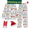 BTS Tangled With Christmas Lights Polyester Pajamas Set for Couples and Fans