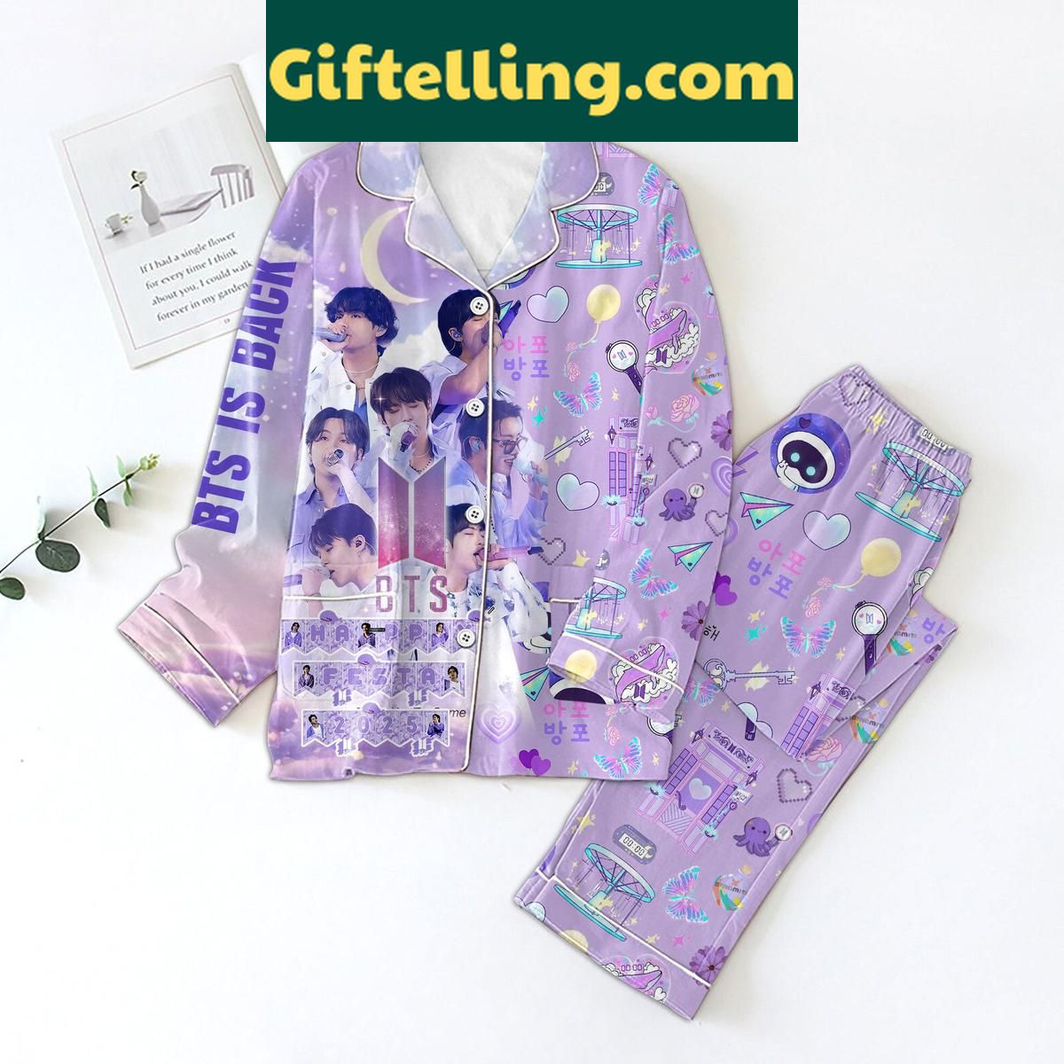 BTS Is Back Festa 2025 Pajamas Set BTS Is Back Festa 2025 Pajamas Set, cozy K-Pop sleepwear
