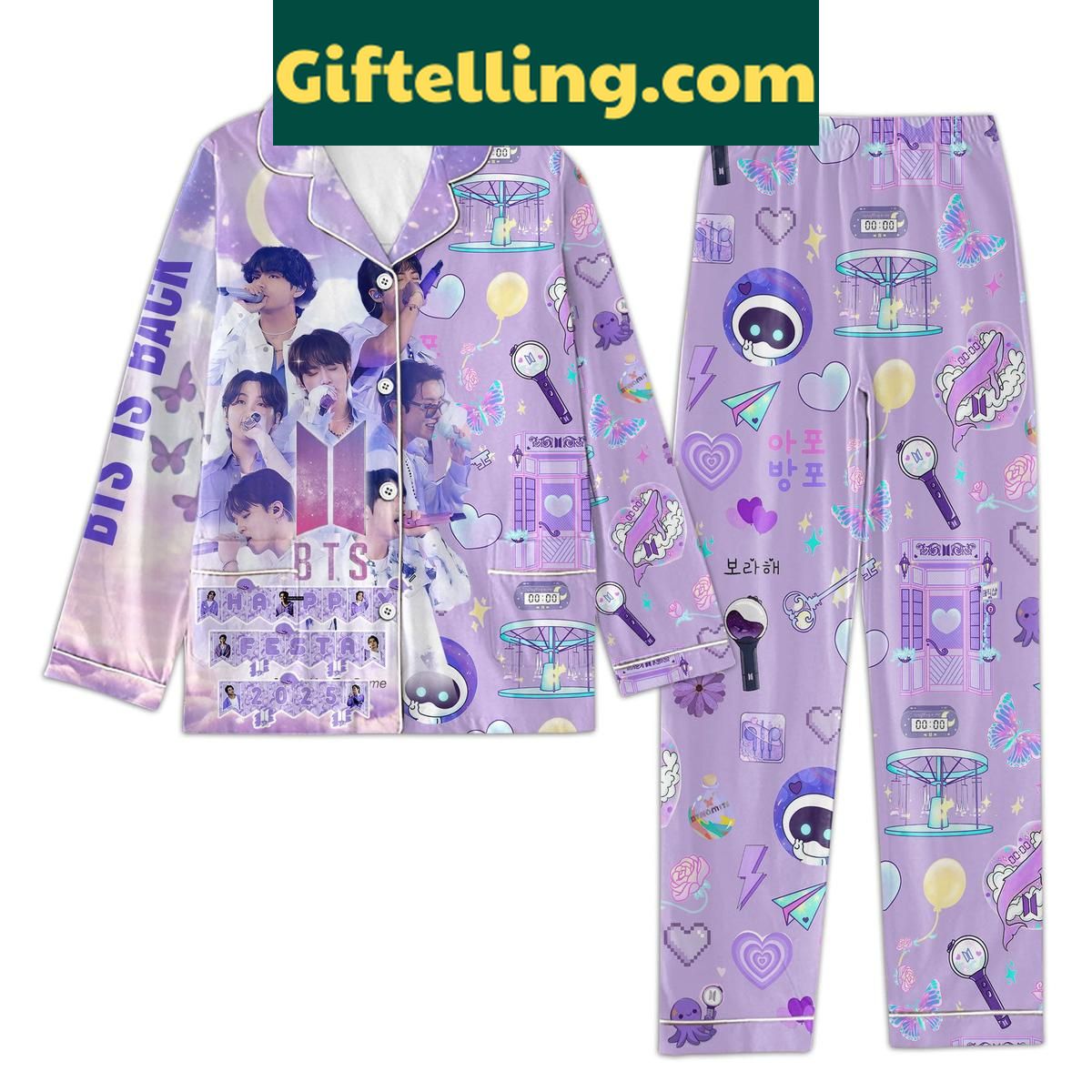 BTS Is Back Festa 2025 Pajamas Set BTS Is Back Festa 2025 Pajamas Set, cozy K-Pop sleepwear