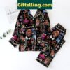 Burna Boy Pajamas Set: Black Design Polyester Sleepwear for Music Lovers