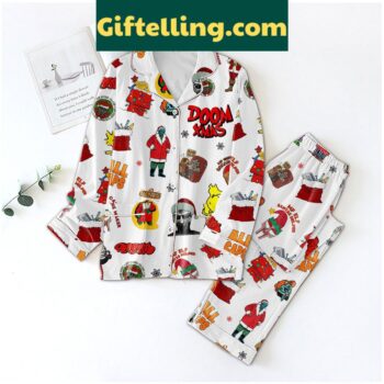Doom X Mas MF Efl Candy Cane Maker Pajamas Set for men and women