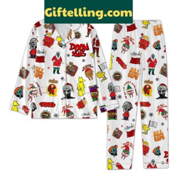 Doom X Mas MF Efl Candy Cane Maker Pajamas Set for men and women