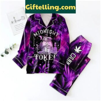 Steven Millers Purple Cannabis Midnight Toker Polyester Pajamas Set