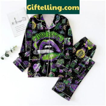 Cannabitch Magical Galaxy Polyester Pajamas Set