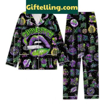 Cannabitch Magical Galaxy Polyester Pajamas Set