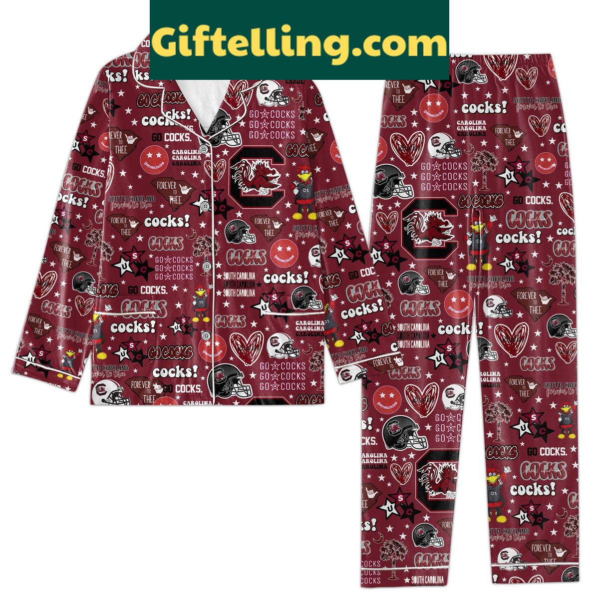 carolina-gamecocks-forever-to-thee-pajamas-set-ultimate-game-day-comfort-2 Carolina Gamecocks Forever To Thee Pajamas Set