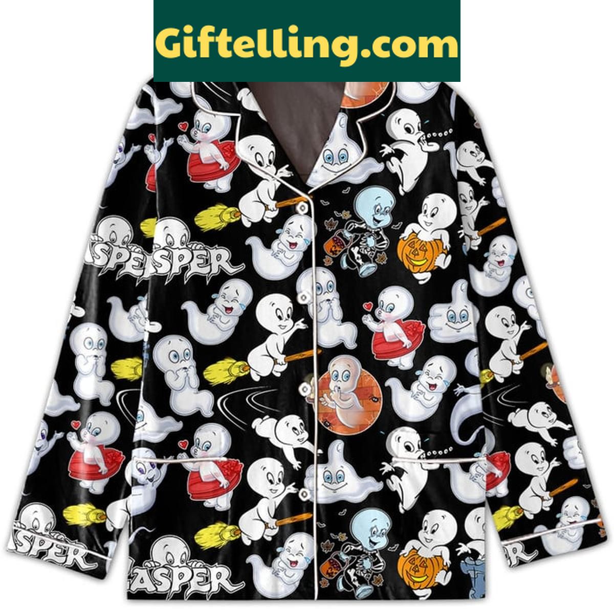 Casper The Friendly Ghost Cartoon Polyester Pajamas Set Casper The Friendly Ghost Cartoon Polyester Pajamas Set