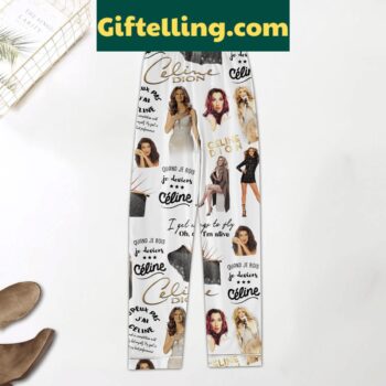 Celine Dion I Get Wings To Fly Polyester Pajamas Set for Women