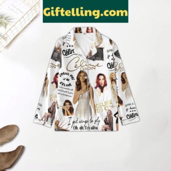 Celine Dion I Get Wings To Fly Polyester Pajamas Set for Women