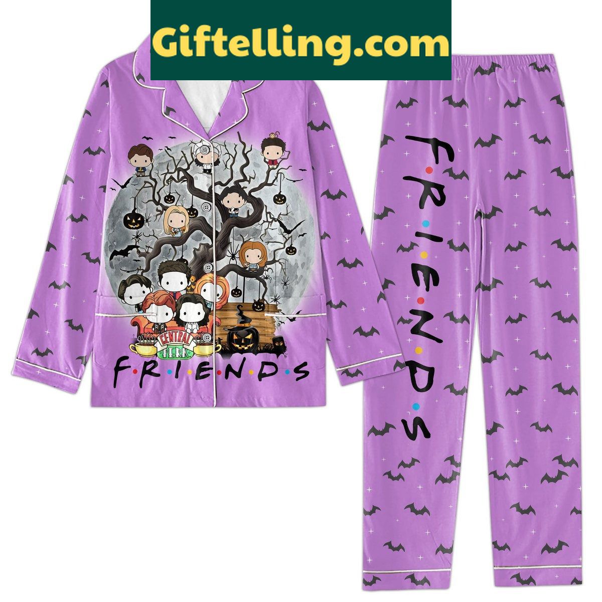 central-perk-friends-pajamas-set-cozy-tv-nightwear-for-fans-2 Central Perk Friends themed pajamas set
