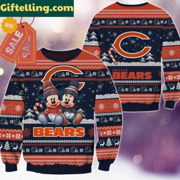 Chicago Bears NFL Mickey Minnie Ugly Christmas Sweater