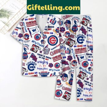 Chicago Cubs There Is Magic In The Ivy Go Cubs Go Pajamas Set