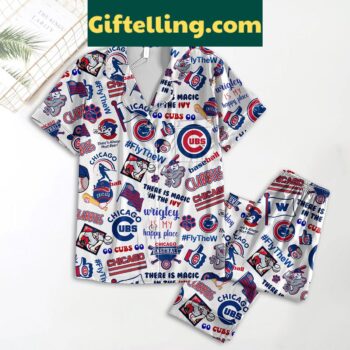 Chicago Cubs There Is Magic In The Ivy Go Cubs Go Pajamas Set