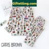 Chris Brown Back to Sleep Pajamas Set with graphic print