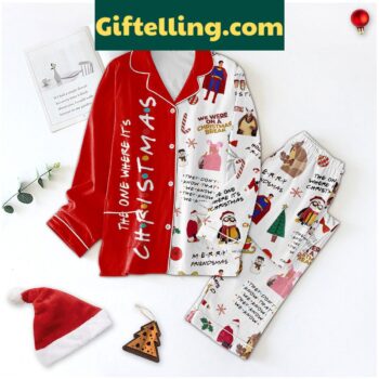Christmas Friends Happy Holidays Pajamas Set