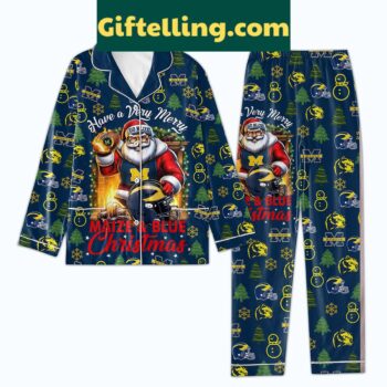 Have A Very Merry Maize And Blue Christmas Pajamas Set