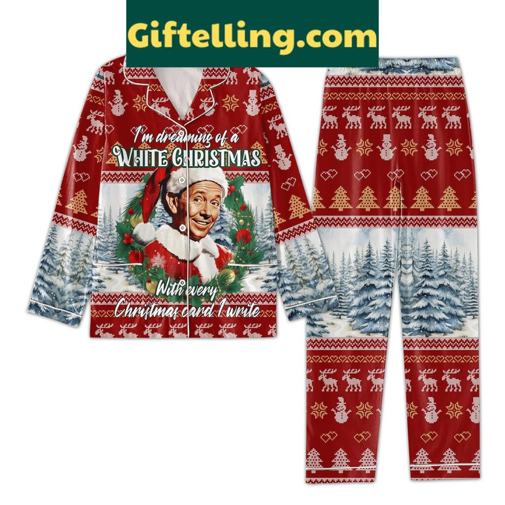 Christmas Pajamas Set with White Christmas design