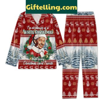 Christmas Pajamas Set with White Christmas design