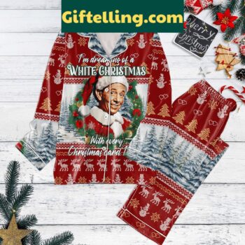 Christmas Pajamas Set with White Christmas design