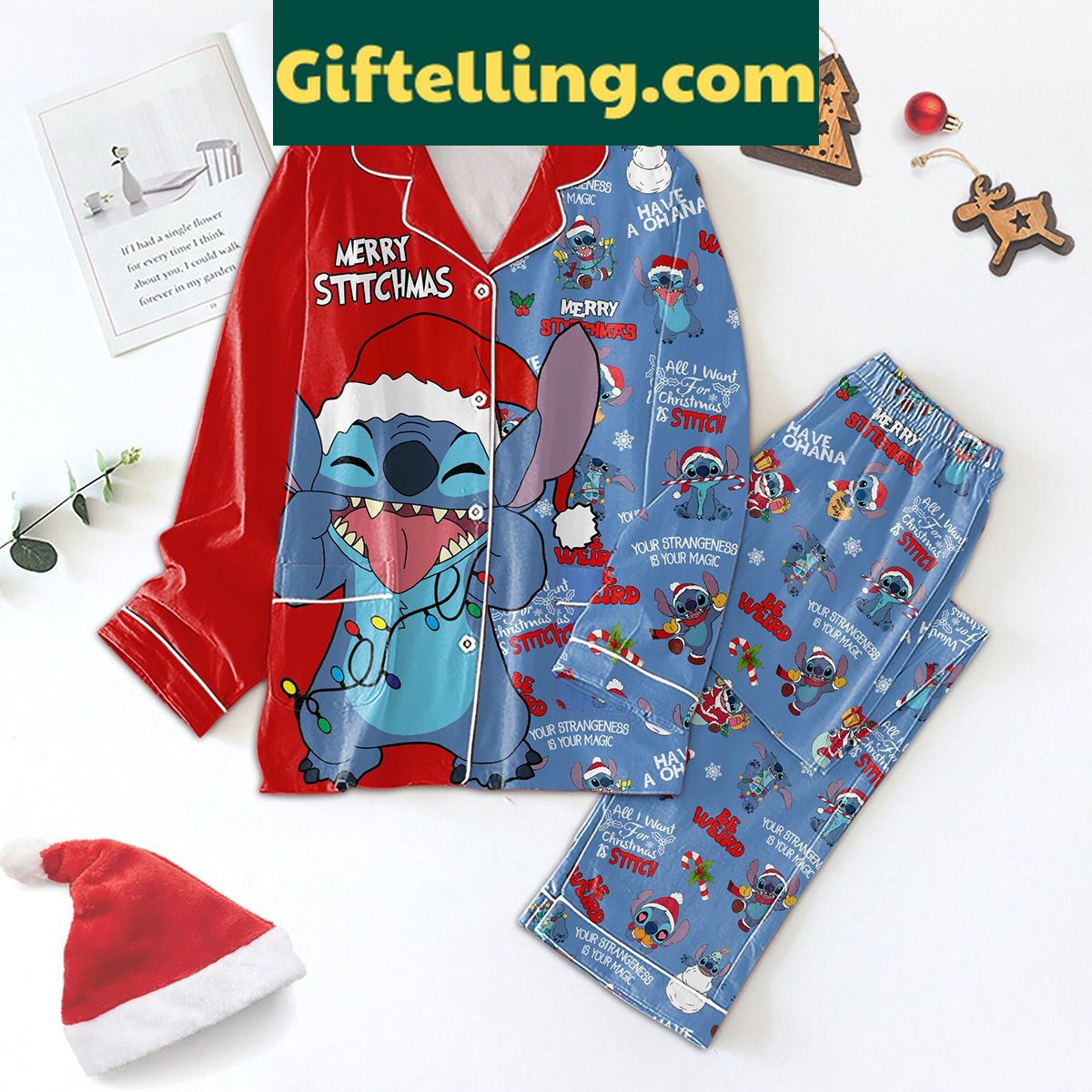 christmas-pajamas-set-merry-stitchmas-all-i-want-for-xmas-1 Merry Stitchmas All I Want For A Christmas Pajamas Set