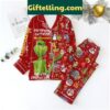 Christmas Silk Pajamas Set with Even The Grinch Can't Resist McDonald's Fries design