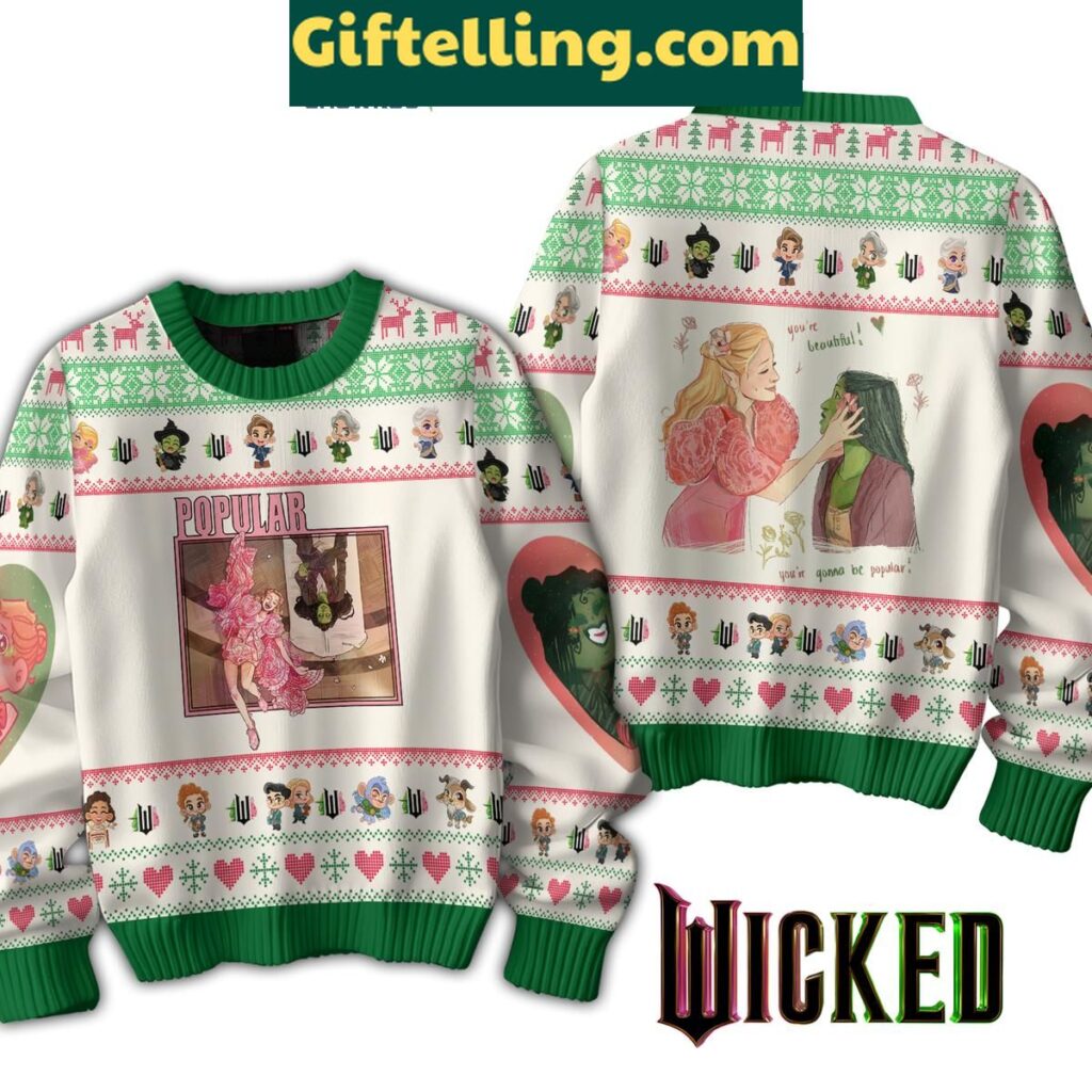 Wicked Popular Christmas Ugly Sweater for Movie Lovers