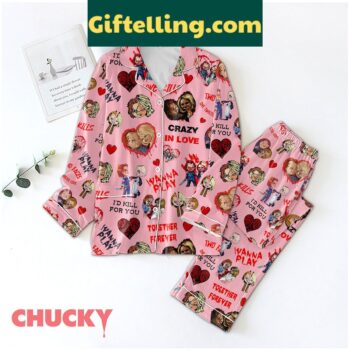 Chucky I Wanna Play Valentine Polyester Pajamas Set