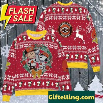 Cleveland Browns NFL Snoopy Charates Movies Ugly Christmas Sweater