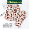 Cleveland Browns Pajamas Set with Here We Go Brownies graphic