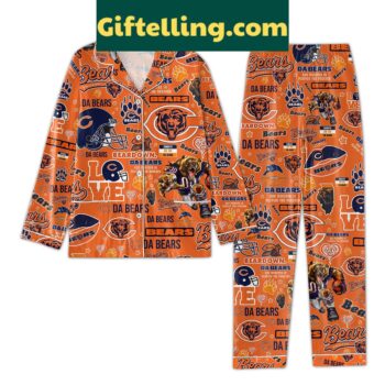 Cleveland Browns Peace Love Funny Art Design Pajamas Set