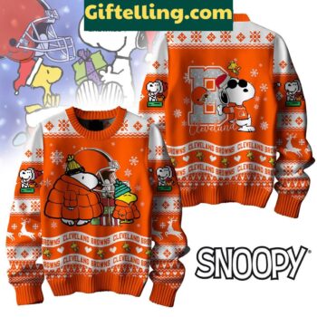 Cleveland Browns Peanuts Snoopy Ugly Sweater Christmas Gift