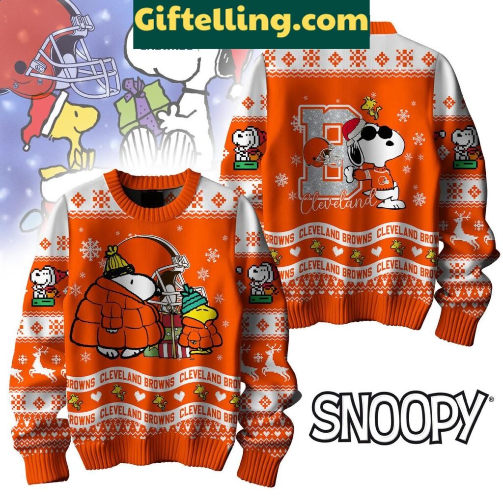Cleveland Browns Peanuts Snoopy Ugly Sweater