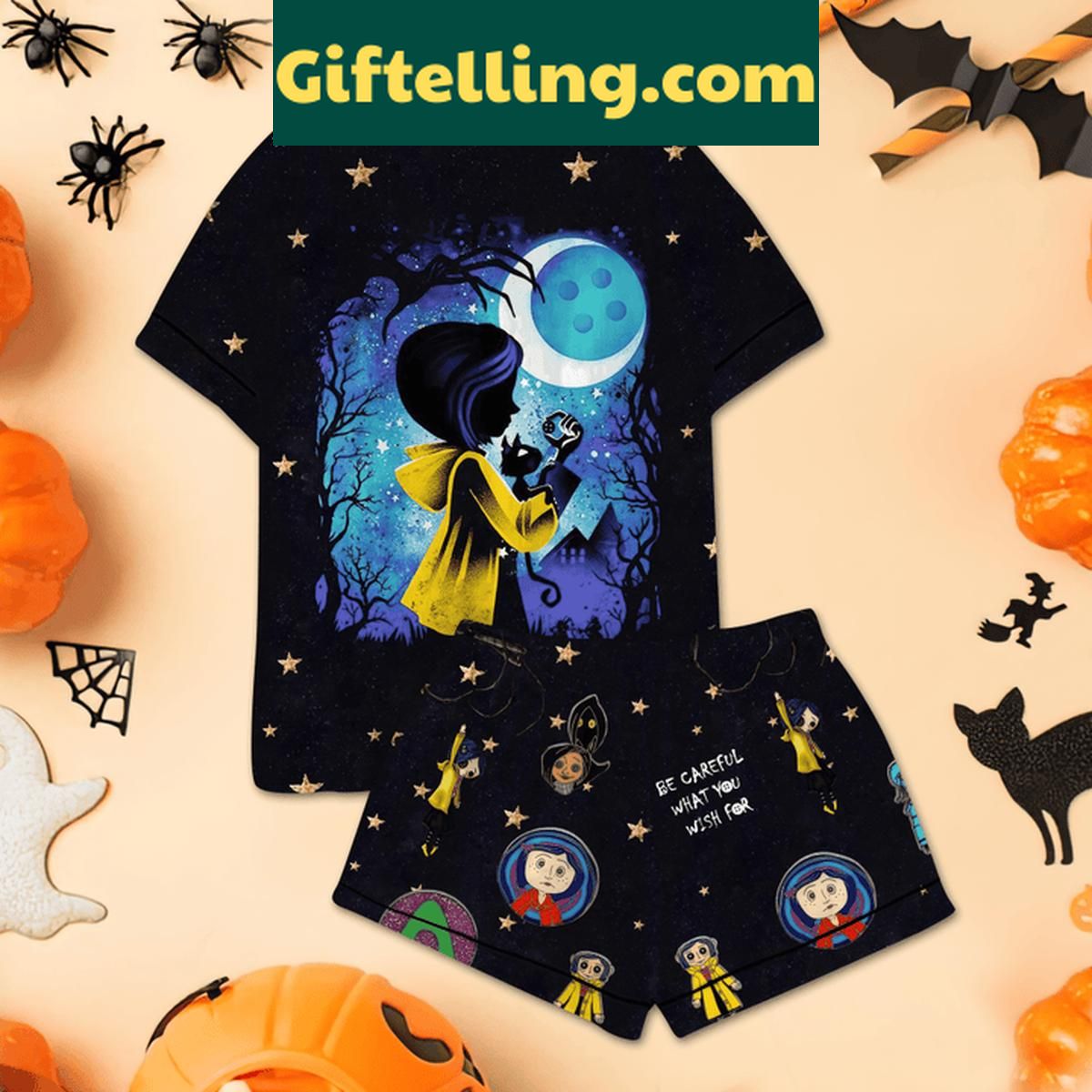 coraline-braver-you-are-pajamas-set-welcome-home-polyester-sleepwear-2 Coraline Braver You Are Polyester Pajamas Set Welcome Home