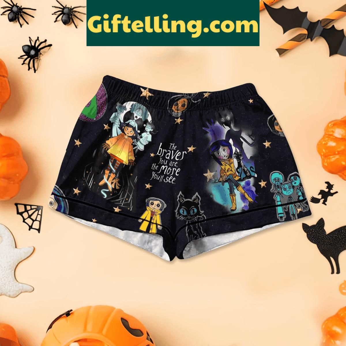 coraline-braver-you-are-pajamas-set-welcome-home-polyester-sleepwear-4 Coraline Braver You Are Polyester Pajamas Set Welcome Home