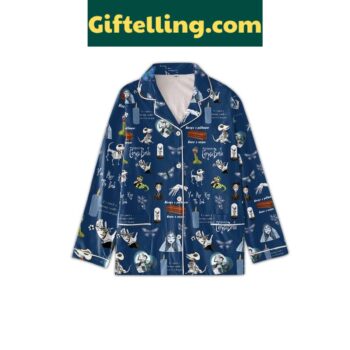 Corpse Bride Tim Burton Navy Pajamas Set