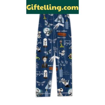 Corpse Bride Tim Burton Navy Pajamas Set