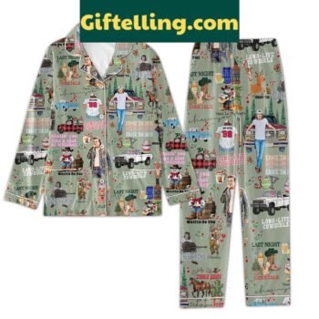 Cowgirls Pajamas Set with Last Night We Let The Cider Talk Love Live design