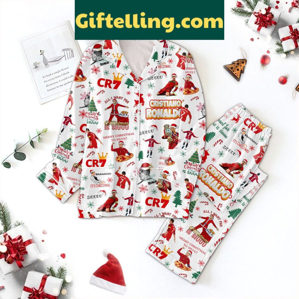 Cristiano Ronaldo CR7 Christmas Polyester Pajamas Set