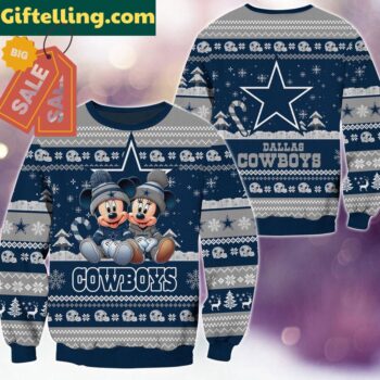 Dallas Cowboys NFL Mickey Minnie Ugly Christmas Sweater