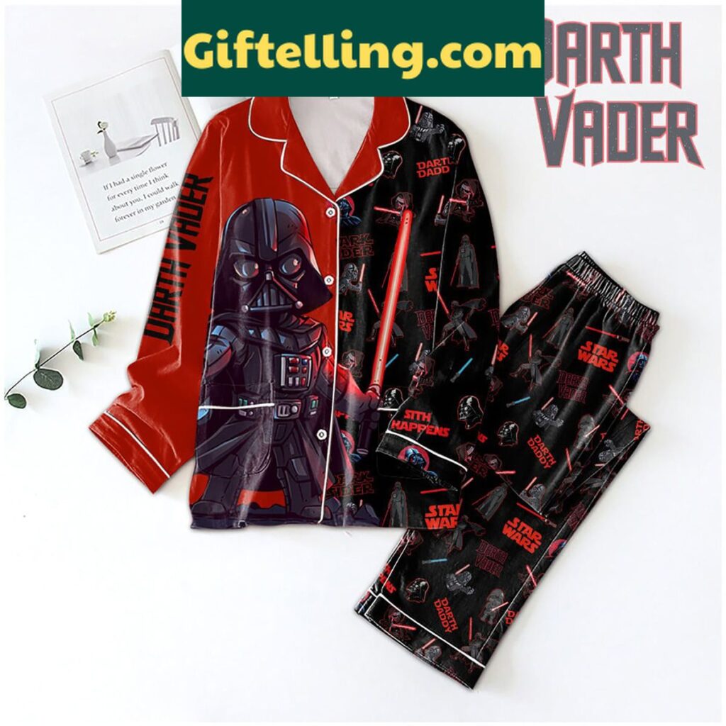 Darth Vader Star Wars Pajamas Set, fleece-lined pajamas with Darth Vader design