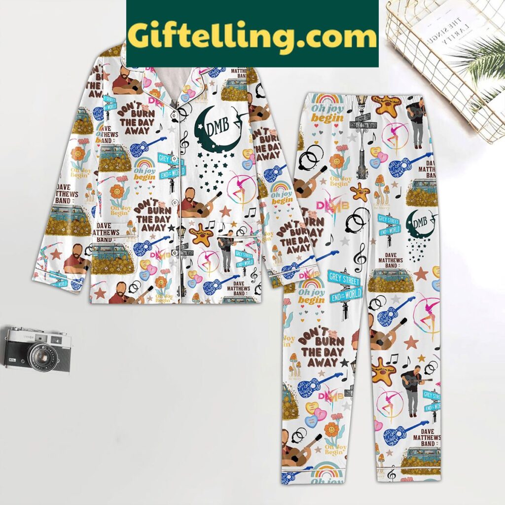Dave Matthew Band Oh Joy Begin Polyester Pajamas Set