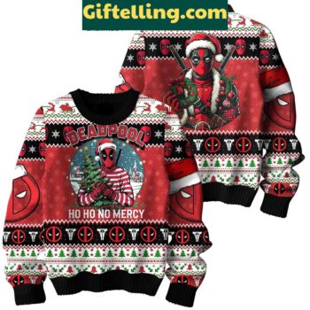 Deadpool Ho Ho No Mercy Ugly Christmas Sweater