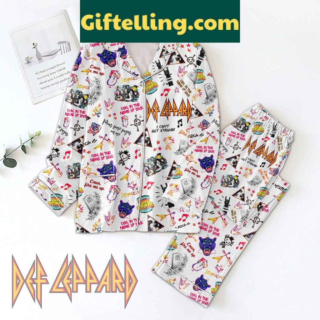 Def Leppard In The Name Of Love Pajamas Set
