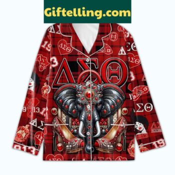 Delta Sigma Theta Deltaversary Christmas Polyester Pajamas Set