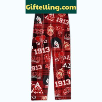 Delta Sigma Theta Deltaversary Christmas Polyester Pajamas Set